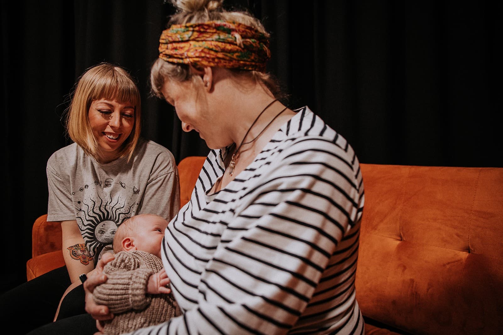 Newborn cuddles in the early days